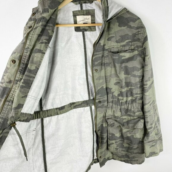 Universal Thread Utility Field Jacket Coat Womens Small Green Camo Camouflage - Picture 2 of 5